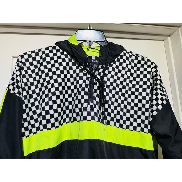 Justify Checker & Neon Hustle Jacket Adult Medium - Picture 2 of 9